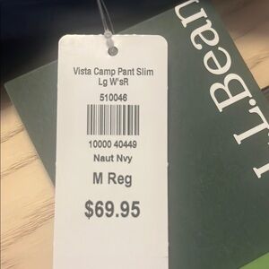 L.L. Bean Vista Camp Pant Slim